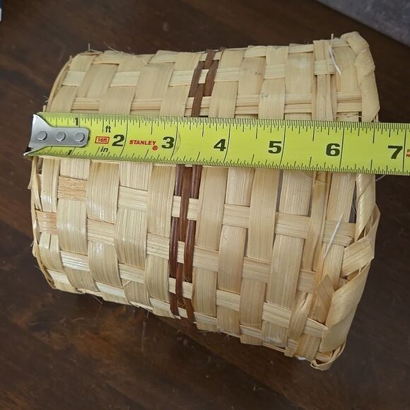 Baskets Small Desktop Finishing Home Storage Weaving Products Plant Cover Bin - Picture 14 of 16